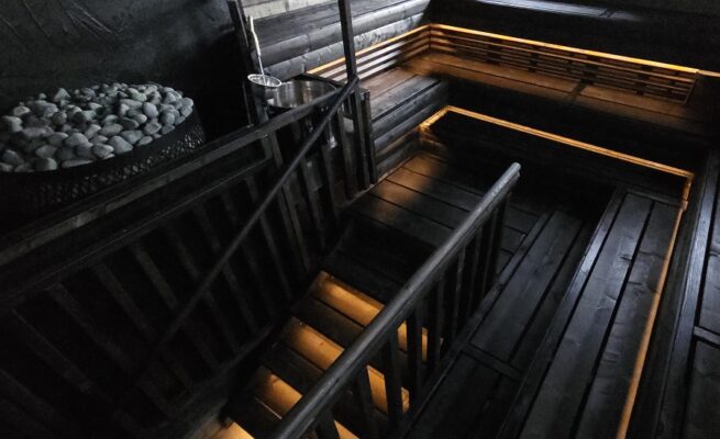 Éclairage créatif du sauna Éclairage créatif du sauna
