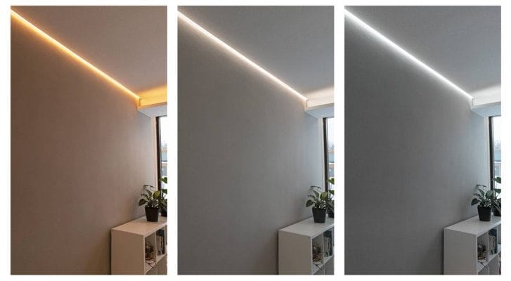 La pulvérisation acoustique et l’éclairage LED encastré ont transformé l’espace - présentation de la rénovation La pulvérisation acoustique et l’éclairage LED encastré ont transformé l’espace - présentation de la rénovation