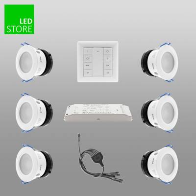 023 CCT LED downlight 6 pcs SETTI avec bouton de commande sans fil