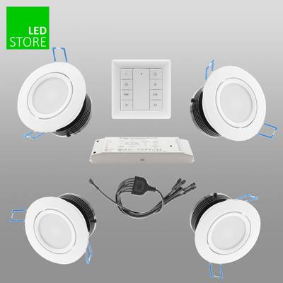 033 CCT LED downlight 4 pcs SETTI avec bouton de commande sans fil