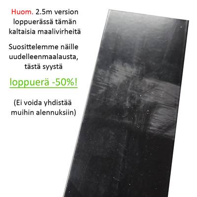 Profilé aluminium pour bande LED murale 2500x17x49mm à double sens, noir