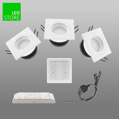 SQ023 downlight LED CCT 3 pcs SETTI avec bouton de commande sans fil