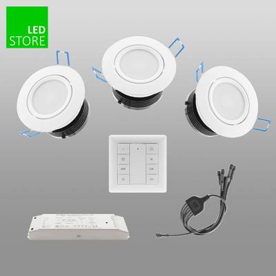 033 CCT luminaire à led 3 pcs SETTI avec bouton de commande sans fil