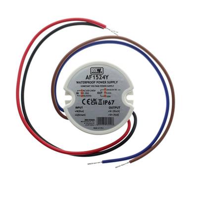 Transformateur LED pour boîte de jonction 24V, 15W, Mean Well, IP67