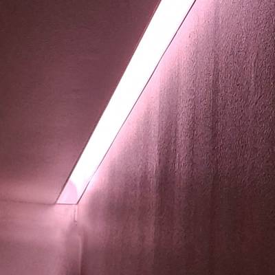 Profilé aluminium pour bande LED à l'intérieur du toit pour éclairage indirect, 3m
