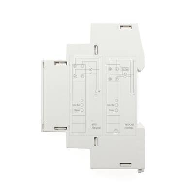 Schéma détaillé des disjoncteurs électriques avec les sections "Avec Neutre" et "Sans Neutre", sur fond blanc pour l'installation d'un éclairage LED.