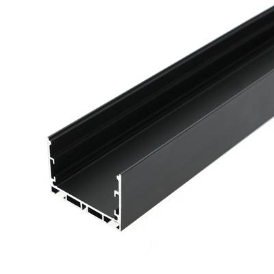 Aluminum profile for led strip 35x50x3000mm, hanging or surface mounting, black