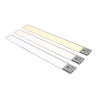 Bande LED avec boutons de commande qui affichent les températures blanc froid, blanc neutre et blanc chaud pour une variété d'options d'éclairage.