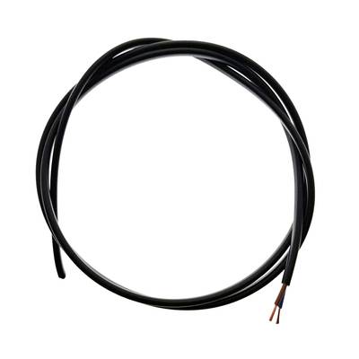 1m furniture cable, bipolar, 2x0,5mm², black