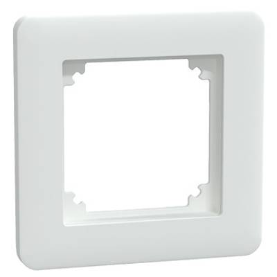 Schneider Exxact cadre blanc pour bouton, image en diagonale.