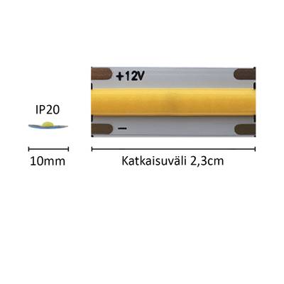 ruban LED 1cm SOLO, 3000K, 12V, 14,4W/m, IP20, CRI93 (copy)