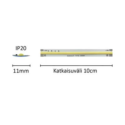 Ruban LED sur mesure SOLO TUNNELMA, CCT, 36 V, 14,4 W/m, IP20, CRI 94
