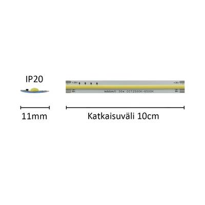 Bande LED sur mesure SOLO TUNNELMA, CCT, 36 V, 30 W/m, IP20, CRI 92