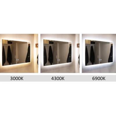 Vue arrière du panneau lumineux LED, des fils visibles, du bloc d'alimentation, de la prise et du matériel de montage dans un cadre métallique.