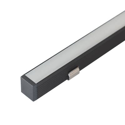 MINI profil aluminium pour bande LED SOLO, 2 m, montage en surface, noir