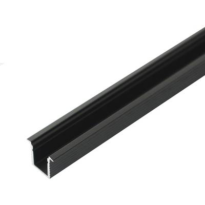 Coupe transversale d'un profilé LED en aluminium, largeur 10,5 mm, hauteur 8,7 mm, base 7,4 mm, largeur intérieure 5,5 mm.