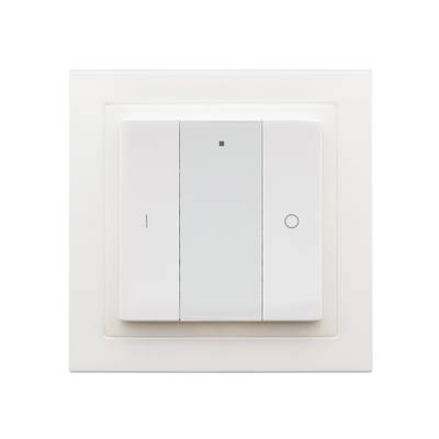 Plaque murale en plastique blanc pour l'installation d'un interrupteur à LED, partie centrale de la prise, design carré