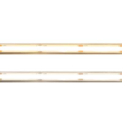 Bandes LED horizontales : l'une avec une lumière blanc chaud, l'autre avec une lumière blanc froid, comparaison de la température de couleur sur l'écran