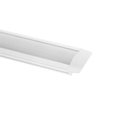 Profilé aluminium pour bande LED 2000x25x8mm, encastré, blanc mat
