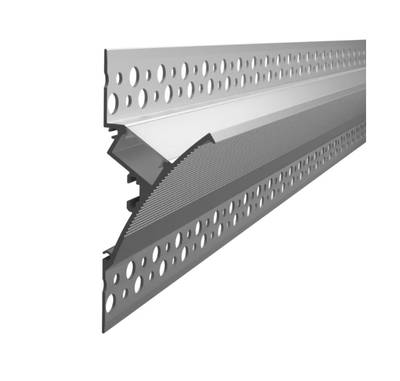 profilé en aluminium moulé de 1cm pour bande LED sur mur, 2000x82x33mm, pour éclairage indirect