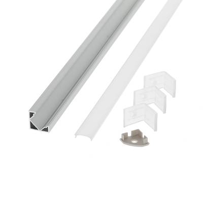 Ensemble de canaux d'éclairage LED en aluminium, couvercle de diffuseur, supports de montage, capuchon d'extrémité pour une distribution optimale de la lumière.