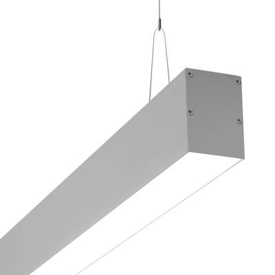 Luminaire à panneau LED rectangulaire, doté d'un boîtier métallique et d'un diffuseur mat pour garantir un éclairage homogène
