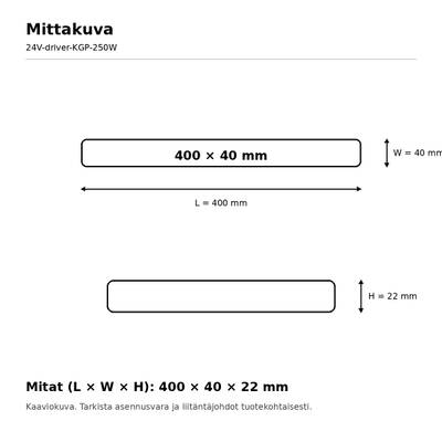 Transformateur LED, 24 V, 250 W, KGP