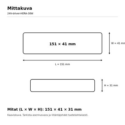 Transformateur LED, 24 V, 30 W, HERA