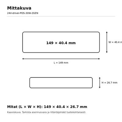 Transformateur LED, 24 V, 30 W, POS, IP20