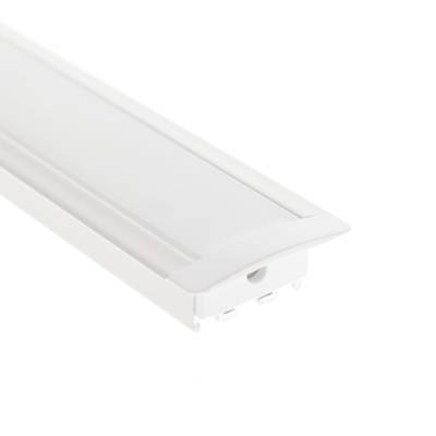 Profilé en aluminium pour bande LED 2000 x 35 x 15 mm, encastrable, blanc mat