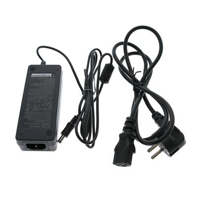 Bloc d'alimentation pour éclairage LED, fiche à deux broches et câble détachable pour une connexion fiable du luminaire, blanc.