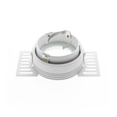 Plafonnier encastré blanc à faible consommation d'énergie avec supports de montage, idéal pour les espaces modernes. Parfait pour les solutions d'éclairage LED.