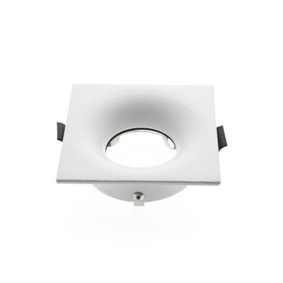 VOID cadre de lampe carré encastré + douille GU10/MR16, IP44, blanc