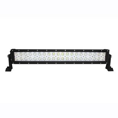 Barre lumineuse LED rectangulaire avec plusieurs lumières circulaires, montée sur des supports noirs pour des solutions d'éclairage polyvalentes et une utilisation efficace de l'énergie.