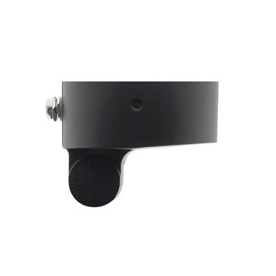 Gros plan d'une pince en métal noir avec bouton réglable, parfaite pour des installations et des montages d'éclairage LED en toute sécurité.