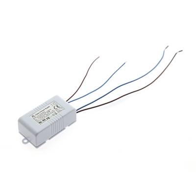 Alimentation LED rectangulaire grise, quatre fils bleu et marron, composant d'éclairage