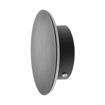 Applique LED noire moderne et élégante avec plaque circulaire et vis latérale visible pour des solutions d'éclairage élégantes et économes en énergie.