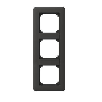 Corps d'interrupteur LED à trois ouvertures, vertical, noir pour solutions d'éclairage