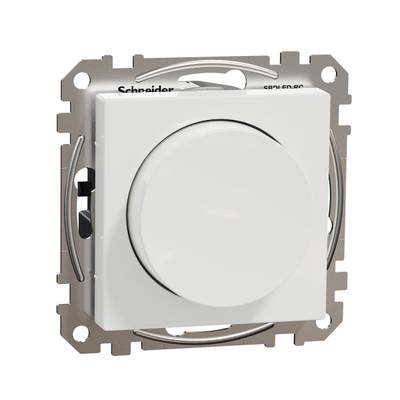 Variateur mural blanc pour éclairage LED, commande rotative, supports de montage métalliques visibles