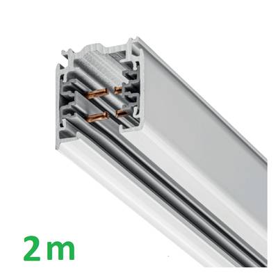 rail de contact 2m - XTS 4200-3, rail triphasé, montage en surface, BLANC