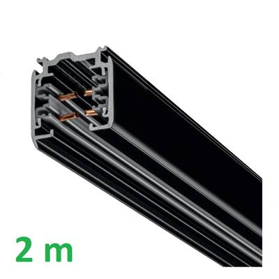 rail de contact 2m - XTS 4200-2, rail triphasé, montage en surface, NOIR