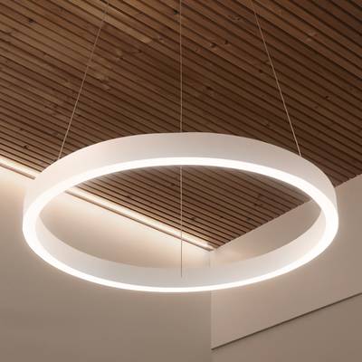 Eclairage latéral LED HOOP, température de couleur réglable, dimmable, 25W+15W, CRI95, IP44, blanc mat