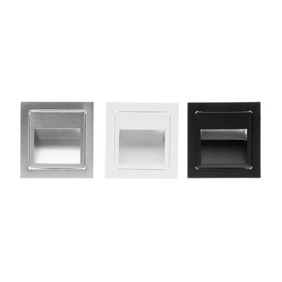 Éclairage latéral encastré à LED, 3W, CRI80, IP21, aluminium brossé