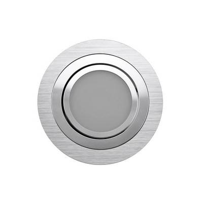 Downlight LED - CIRCULAIRE R033, CCT IP44, 2700-4000-5600K réglable, dimmable et directionnel 9W, aluminium brossé CRI91