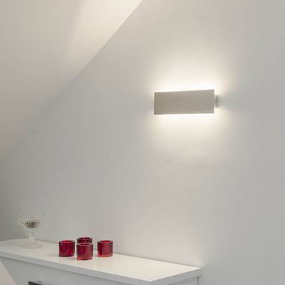 Applique LED STRAIGHT 300, 3000K, 6,5W, CRI80, IP44, aluminium brossé