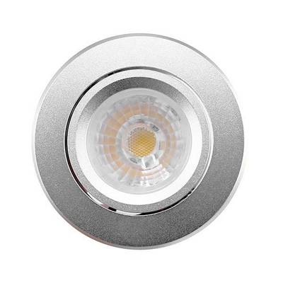 Projecteur LED - BUDJETTI BJ33, gradable et orientable 8W, argent mat, 3000K