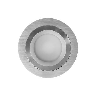 Downlight LED - CLEAR R023, IP54, CCT 2700-4000-5600K réglable, dimmable 9W, aluminium brossé, CRI98