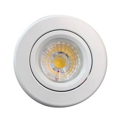 Projecteur LED - BUDJETTI BJ33, gradable et orientable 8W, blanc mat, 4000K
