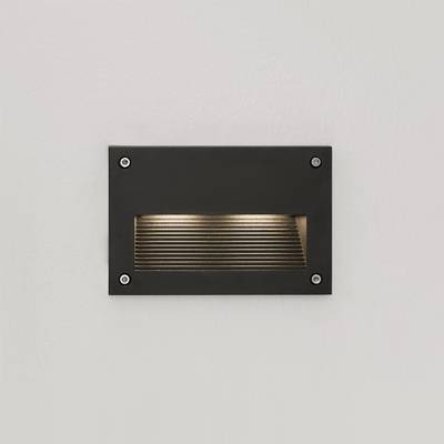 Applique LED IN-WALL OUT 2, encastrée, 3W, CRI80, IP55, noir mat
