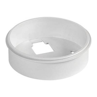 "Porte-lampes LED rond en plastique blanc avec découpe carrée et trous de vis pour le montage